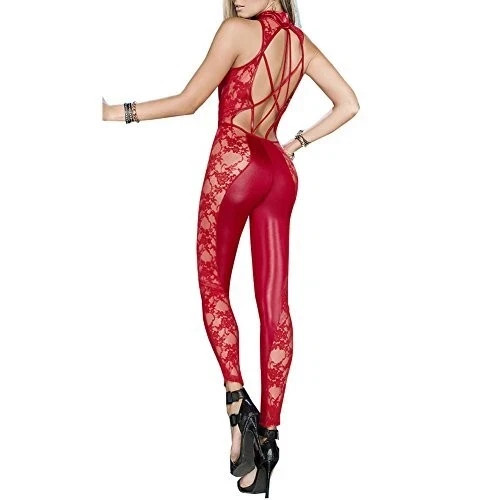 New red leather look - red,