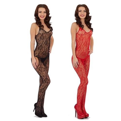 Lace catsuit body stocking - body,
