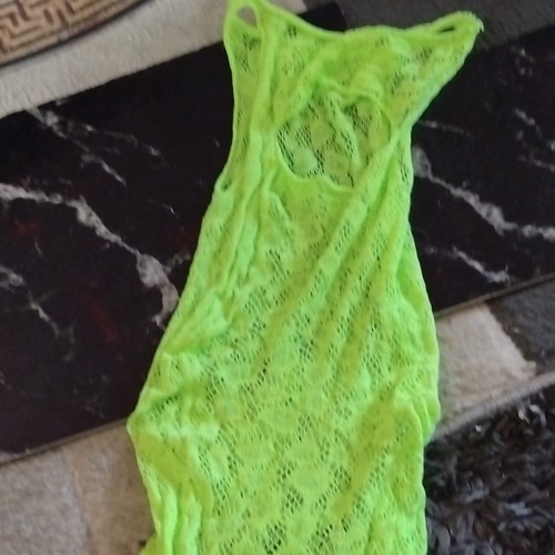 Neon green lace sheer - green,