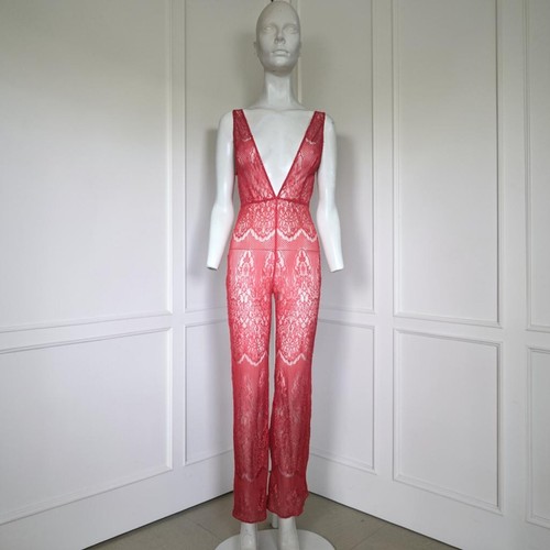 Uk4 red sheer - red, catsuit